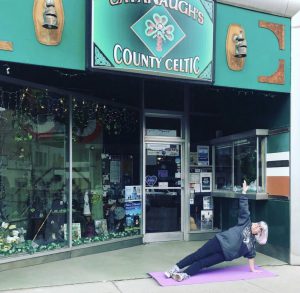 Side Plank In front Of Local store front